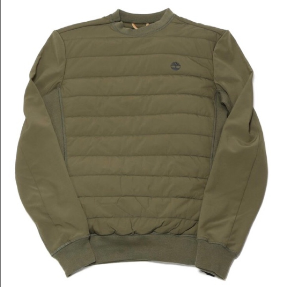 Timberland olive night padded  pullover sweatshirt